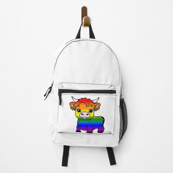 Item preview, LGBTQ Pride Highland Cow, Rainbow Pride Flag Colors designed and sold by Travelslightly.