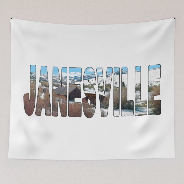 Item preview, JANESVILLE - California USA Winter Barn Snow covered Hills designed and sold by Adam Gormley.