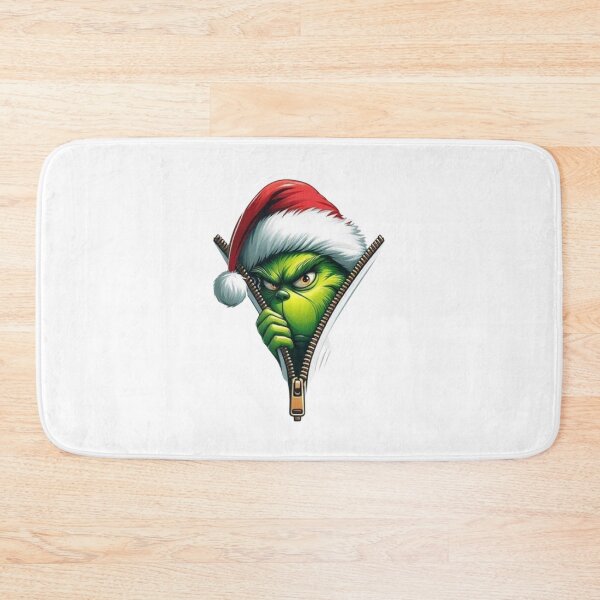 Item preview, Funny Santa Grinch Peeking Through Chain Zip designed and sold by Vicky021.