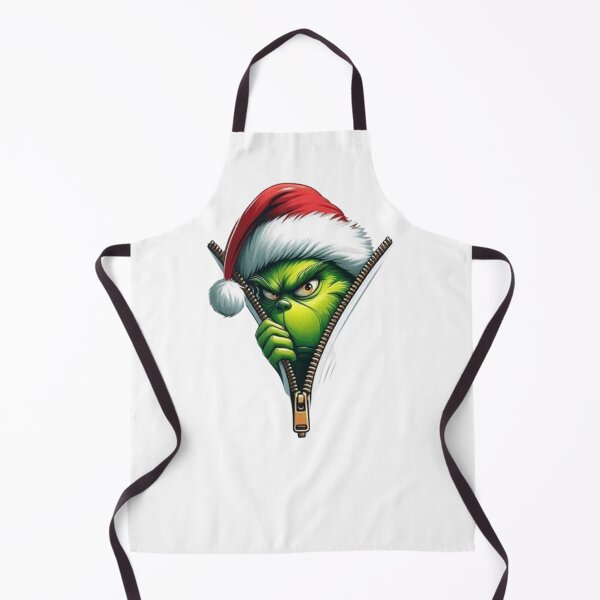 Item preview, Funny Santa Grinch Peeking Through Chain Zip designed and sold by Vicky021.