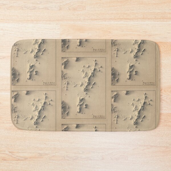 Item preview, Florianopolis, Santa Catarina, Brazil Shaded Relief Map designed and sold by ThinkAboutMaps.
