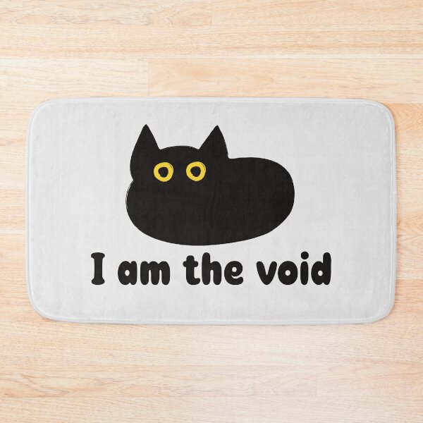 Item preview, I Am The Void Black Cat Loaf designed and sold by Skull Fern.