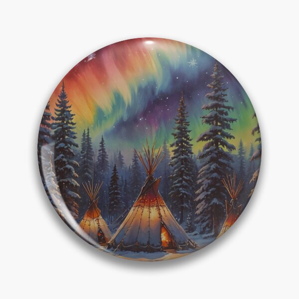 Item preview, Northern Lights Winter Tipi  Encampment  designed and sold by JMWCD.