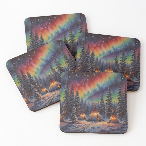 Item preview, Northern Lights Winter Tipi  Encampment  designed and sold by JMWCD.