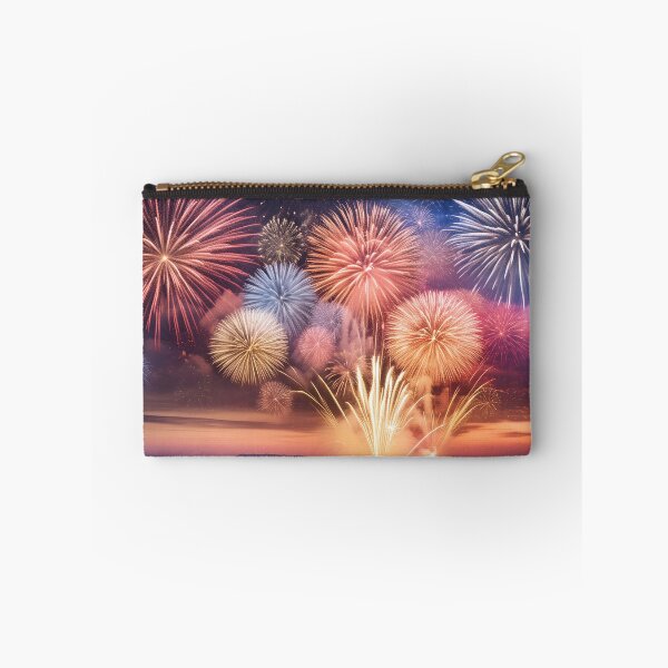 Item preview, Vibrant fireworks display over cityscape at dusk designed and sold by homydesign.