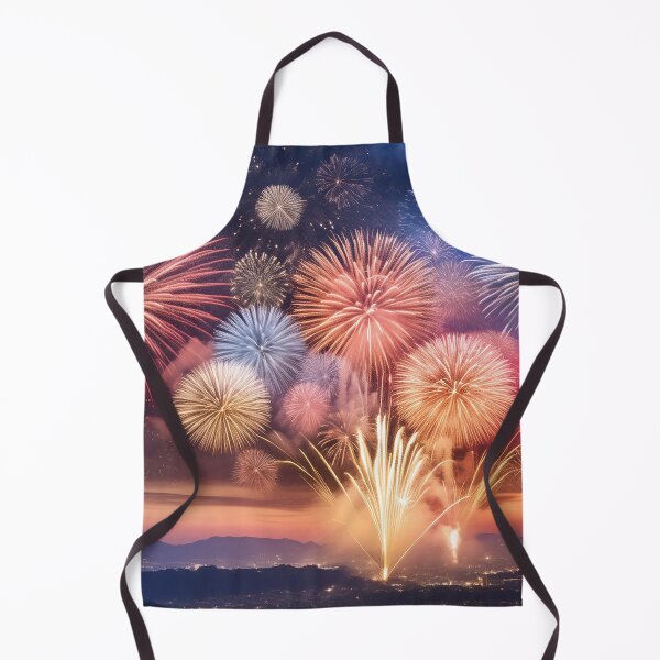Item preview, Vibrant fireworks display over cityscape at dusk designed and sold by homydesign.