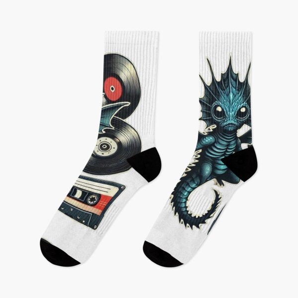 Item preview, Retro Music Dragon with Vinyl and Tapes designed and sold by AnuphongCH2020.
