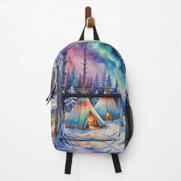 Item preview, Northern Lights Snowy Winter Tipi designed and sold by JMWCD.