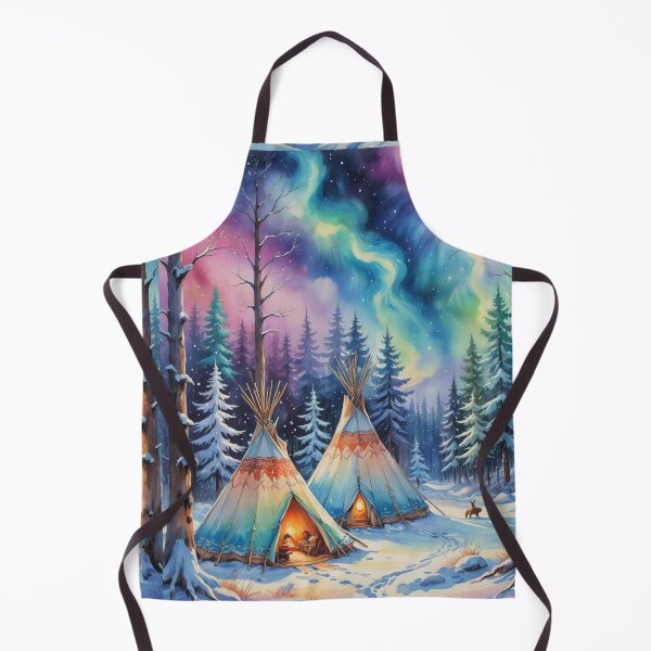 Item preview, Northern Lights Snowy Winter Tipi designed and sold by JMWCD.