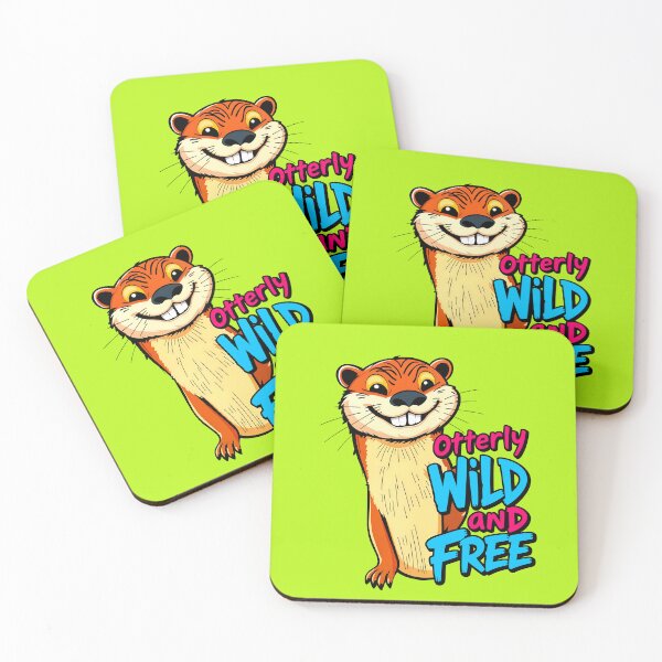 Artikelvorschau, Otterly Wild And Free Süßes Otter-Zitat entworfen und verkauft von TheArtOfPat.