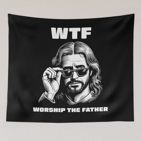 Item preview,  WTF – Worship The Father Cool Jesus Design designed and sold by Victor Shadehorn.