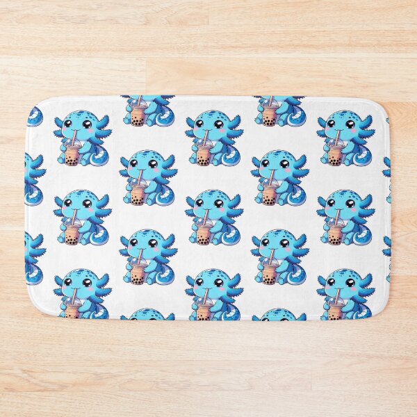 Item preview, Blue GFP Axolotl  Drinking Boba Tea  designed and sold by doodIllustrate.