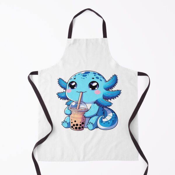 Item preview, Blue GFP Axolotl  Drinking Boba Tea  designed and sold by doodIllustrate.