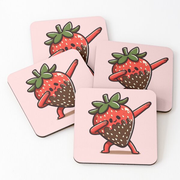 Item preview, Dabbing Valentine Strawberry Kawaii Style Fruit Dab Funny Gift for Boyfriend Valentines Chocolate Strawberry designed and sold by Gay-Koala.