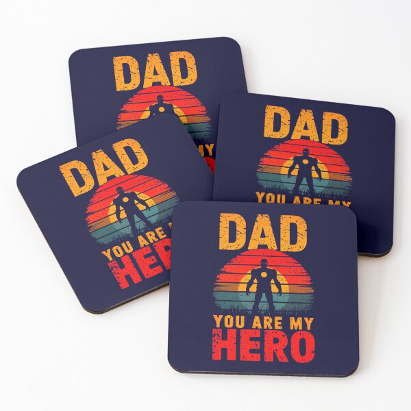 Item preview, Dad You Are My Hero Retro Quote Design designed and sold by TheArtOfPat.