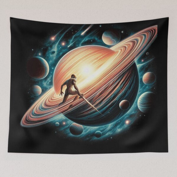 Item preview, Alien on Saturn Deep Space designed and sold by Myra365Art.