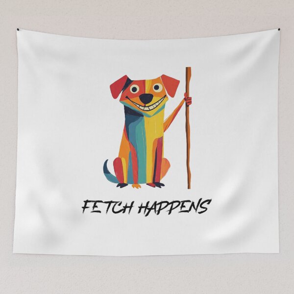 Item preview, Fetch Happens: Funny Mischievous Dog Design designed and sold by AtlanticAvenue.