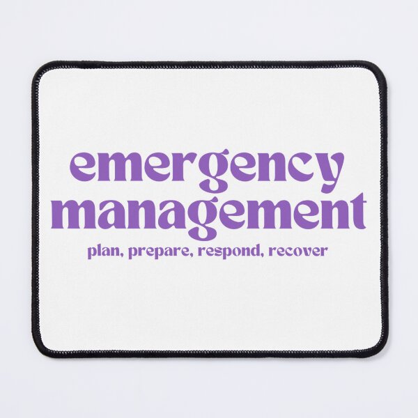 Item preview, emergency management: plan, prepare, respond, recover (purple) designed and sold by MitigationZone.