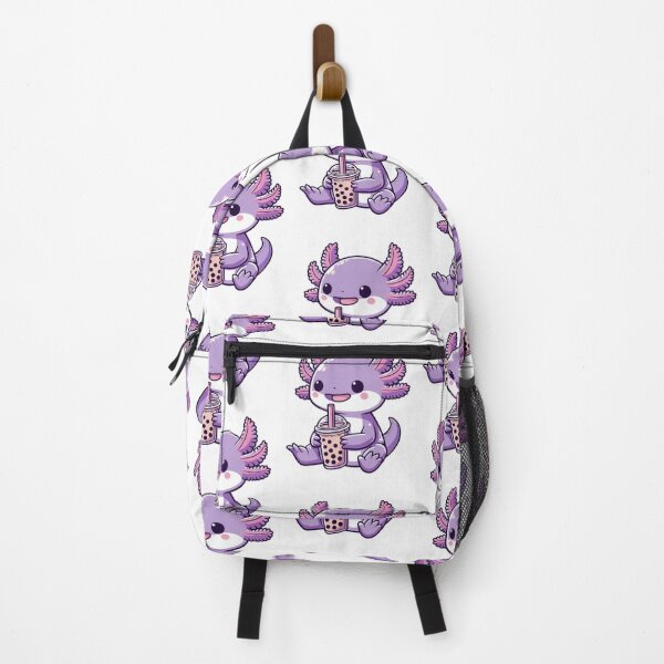 Item preview, Lavender Axolotl Drinking Bubble Boba Tea  designed and sold by doodIllustrate.