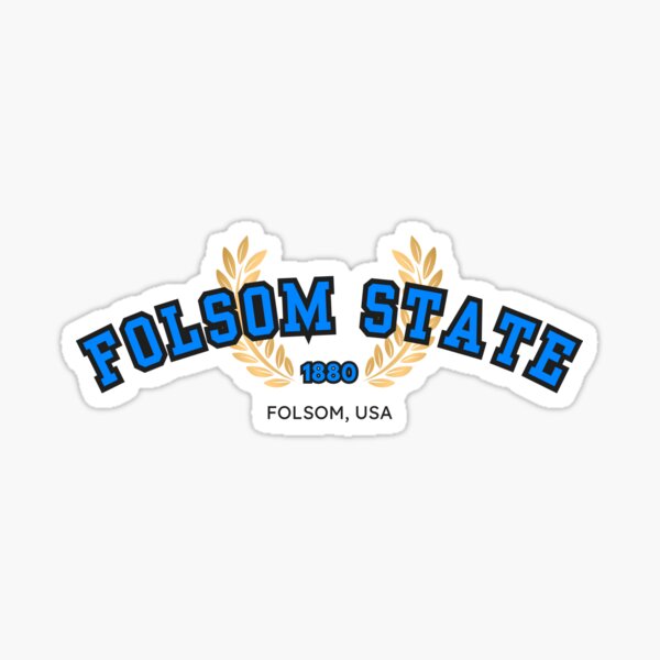Folsom State Prison University, Blue and Black Sticker