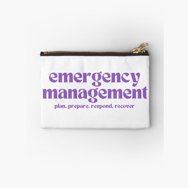 Item preview, emergency management: plan, prepare, respond, recover (purple) designed and sold by MitigationZone.