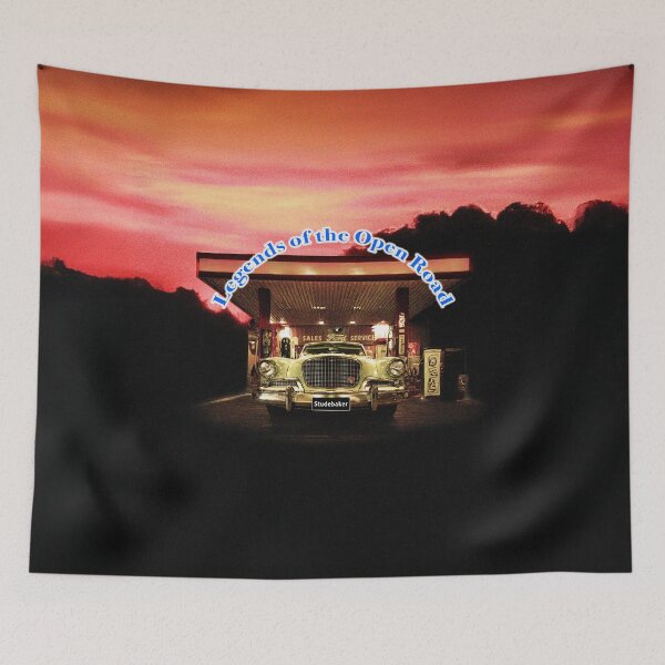 Item preview, Legends of the Open Road – Classic Studebaker at Vintage Gas Station designed and sold by Michael van der Hoorn.