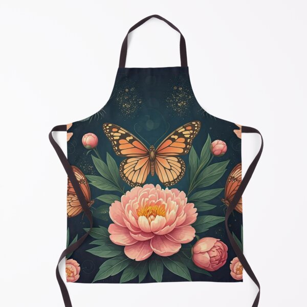 Item preview, Butterflies and Peach Peonies designed and sold by purplesensation.