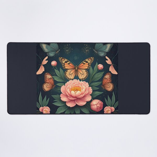 Item preview, Butterflies and Peach Peonies designed and sold by purplesensation.