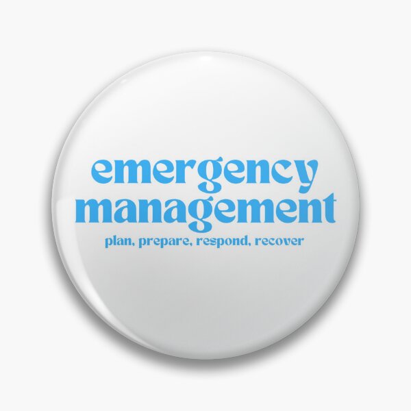 Item preview, emergency management: plan, prepare, respond, recover (blue) designed and sold by MitigationZone.