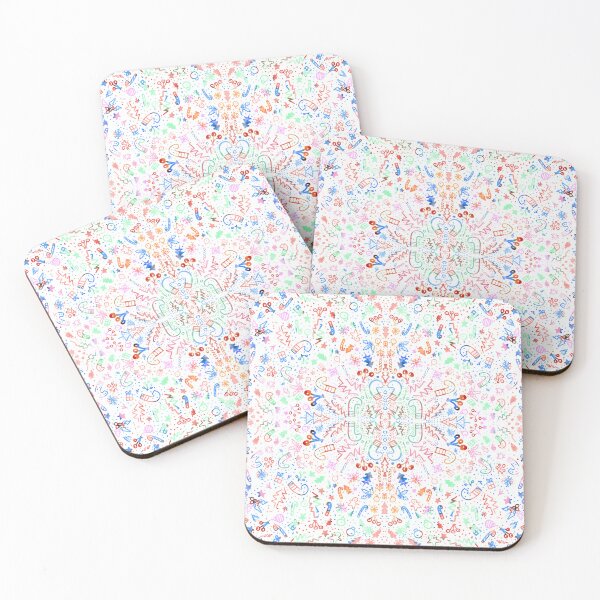Item preview, Rainbow Christmas white surface pattern  designed and sold by DreamKaracters.