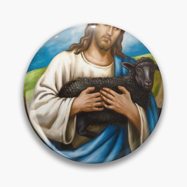 Item preview, JESUS HOLDING A BLACK SHEEP designed and sold by Obinne.