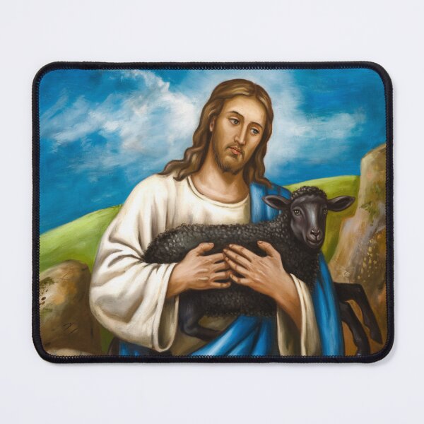 Item preview, JESUS HOLDING A BLACK SHEEP designed and sold by Obinne.