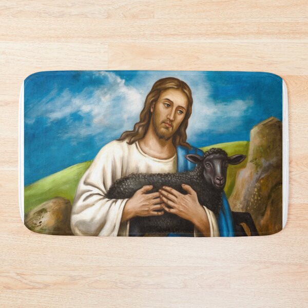 Item preview, JESUS HOLDING A BLACK SHEEP designed and sold by Obinne.