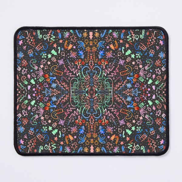 Item preview, Rainbow Christmas with charcoal colour background surface pattern designed and sold by DreamKaracters.