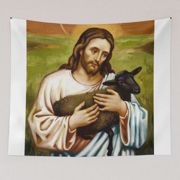 Item preview,  JESUS HOLDING A BLACK LAMB  designed and sold by Obinne.
