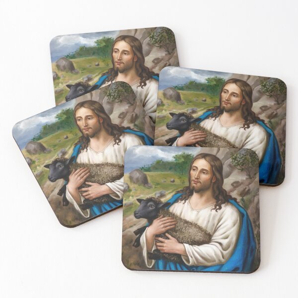Item preview,  PICTURE OF JESUS HOLDING A BLACK SHEEP  designed and sold by Obinne.