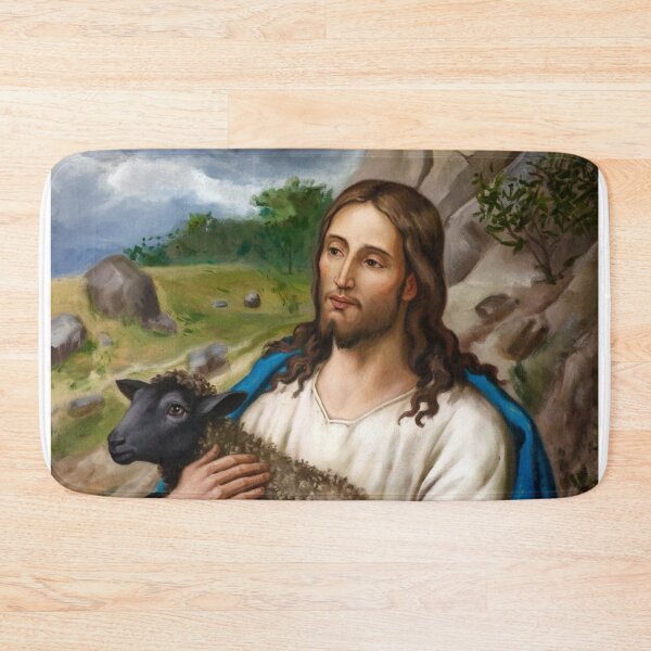 Item preview,  PICTURE OF JESUS HOLDING A BLACK SHEEP  designed and sold by Obinne.