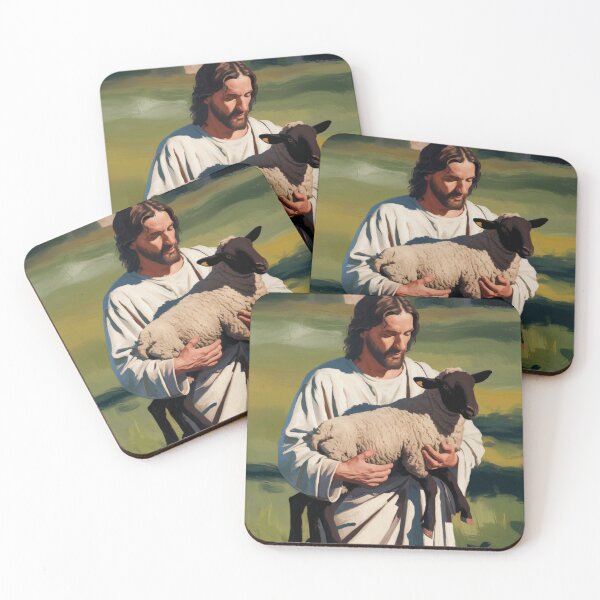 Item preview,  PICTURE OF JESUS HOLDING A BLACK LAMB  designed and sold by Obinne.