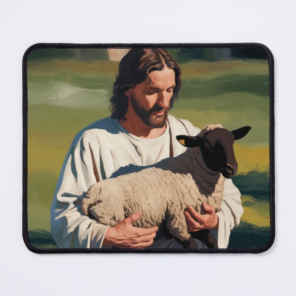 Item preview,  PICTURE OF JESUS HOLDING A BLACK LAMB  designed and sold by Obinne.