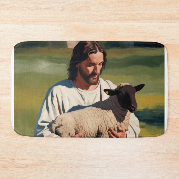 Item preview,  PICTURE OF JESUS HOLDING A BLACK LAMB  designed and sold by Obinne.