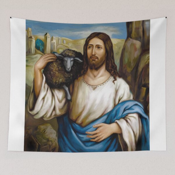 Item preview, CHRIST HOLDING A BLACK LAMB  designed and sold by Obinne.