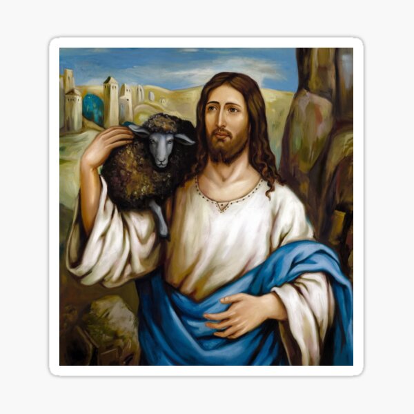 Item preview, CHRIST HOLDING A BLACK LAMB  designed and sold by Obinne.