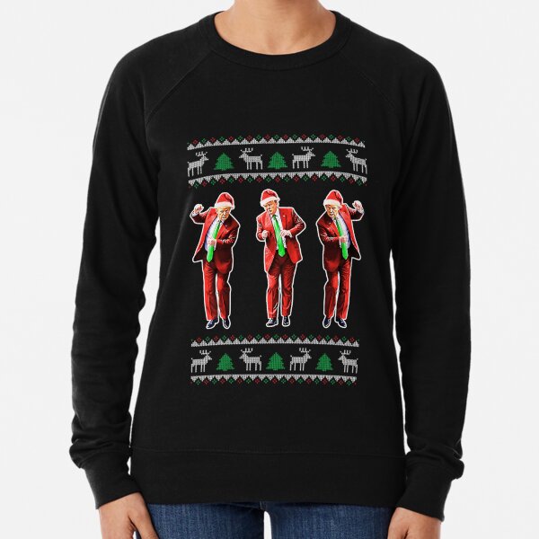 Item preview, Funny Trump Dancing Around The Christmas Tree Trump Santa designed and sold by SOCIAL-GEEK.