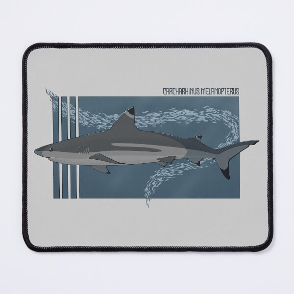 Item preview, Blacktip Reef Shark (w/ BG and Text) designed and sold by REMORA-0.