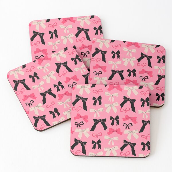 Item preview, bows of different shapes on a pink background designed and sold by burbura.