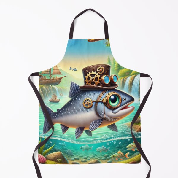Item preview, Steampunk King Salmon designed and sold by Sillytoe.