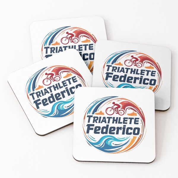 Artikelvorschau, Dynamischer Triathlet Federico – Schwimmen, Radfahren, Laufen entworfen und verkauft von Triathlongram.