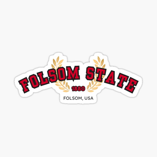 Folsom State Prison University, Red and Black Sticker