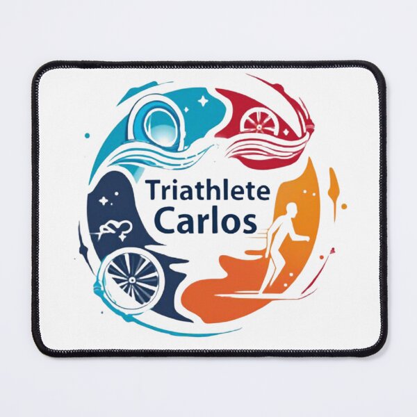 Item preview, Dynamic Triathlete Carlos - Swim, Bike, Run designed and sold by Triathlongram.