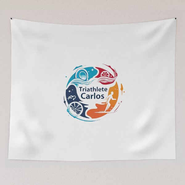 Item preview, Dynamic Triathlete Carlos - Swim, Bike, Run designed and sold by Triathlongram.